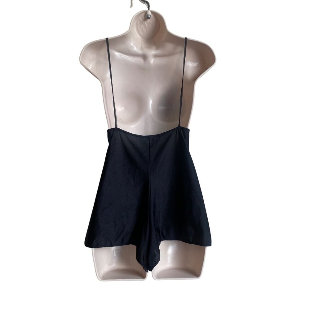 Vintage 80s Prestige Black Lace Trim Romper Lingerie  Small Women South Africa‎ - Picture 2 of 11